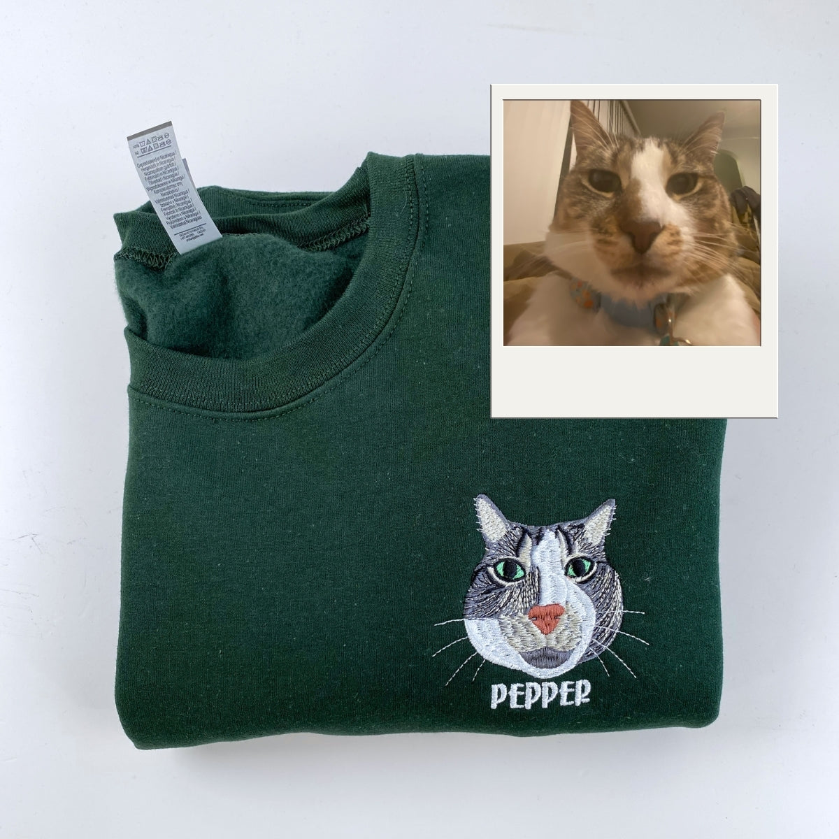 Cat Lover Hoodies Custom - Photo Embroidered Cat Sweatshirts - Personalized Cat Parent Apparel