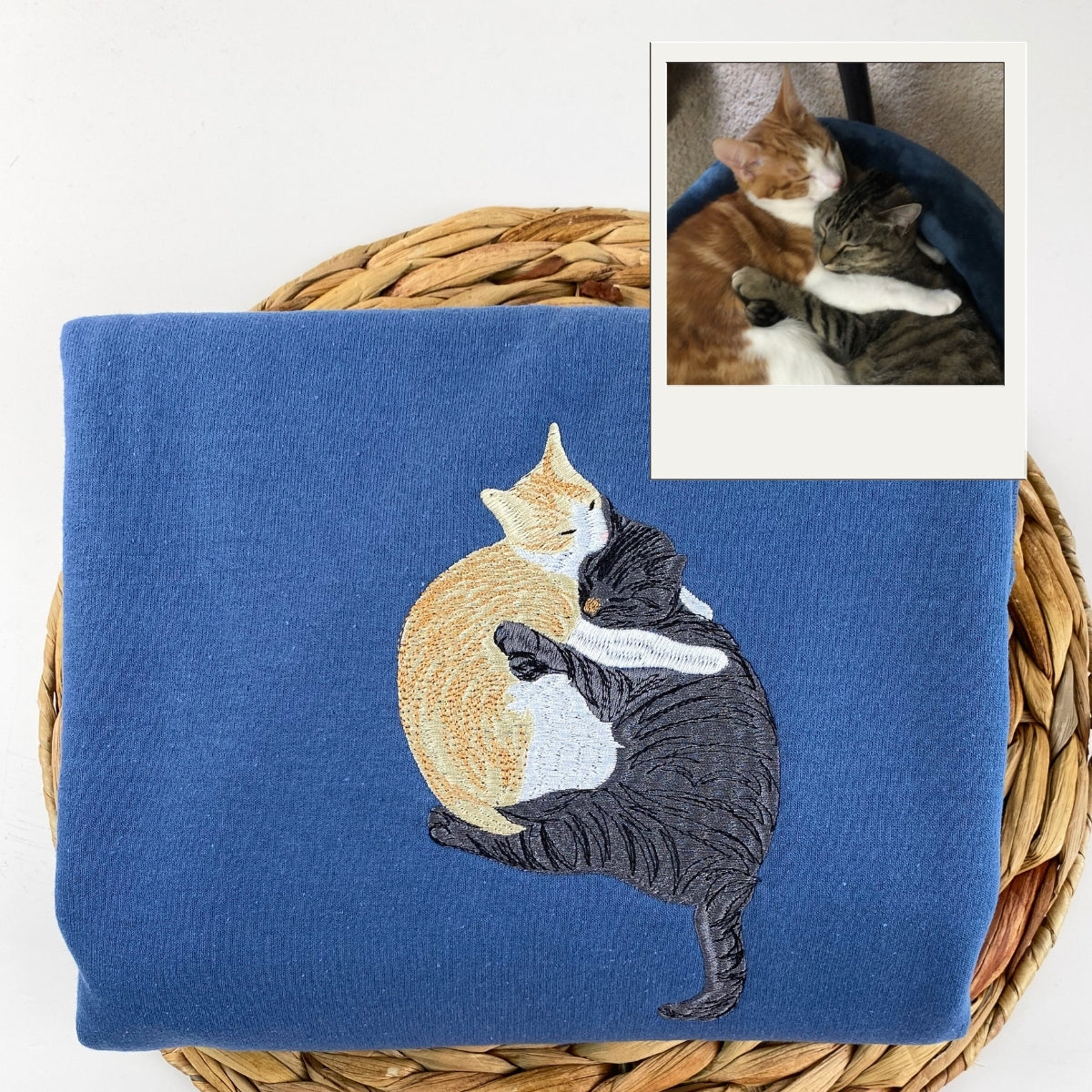 Cat Lover Hoodies Custom - Photo Embroidered Cat Sweatshirts - Personalized Cat Parent Apparel