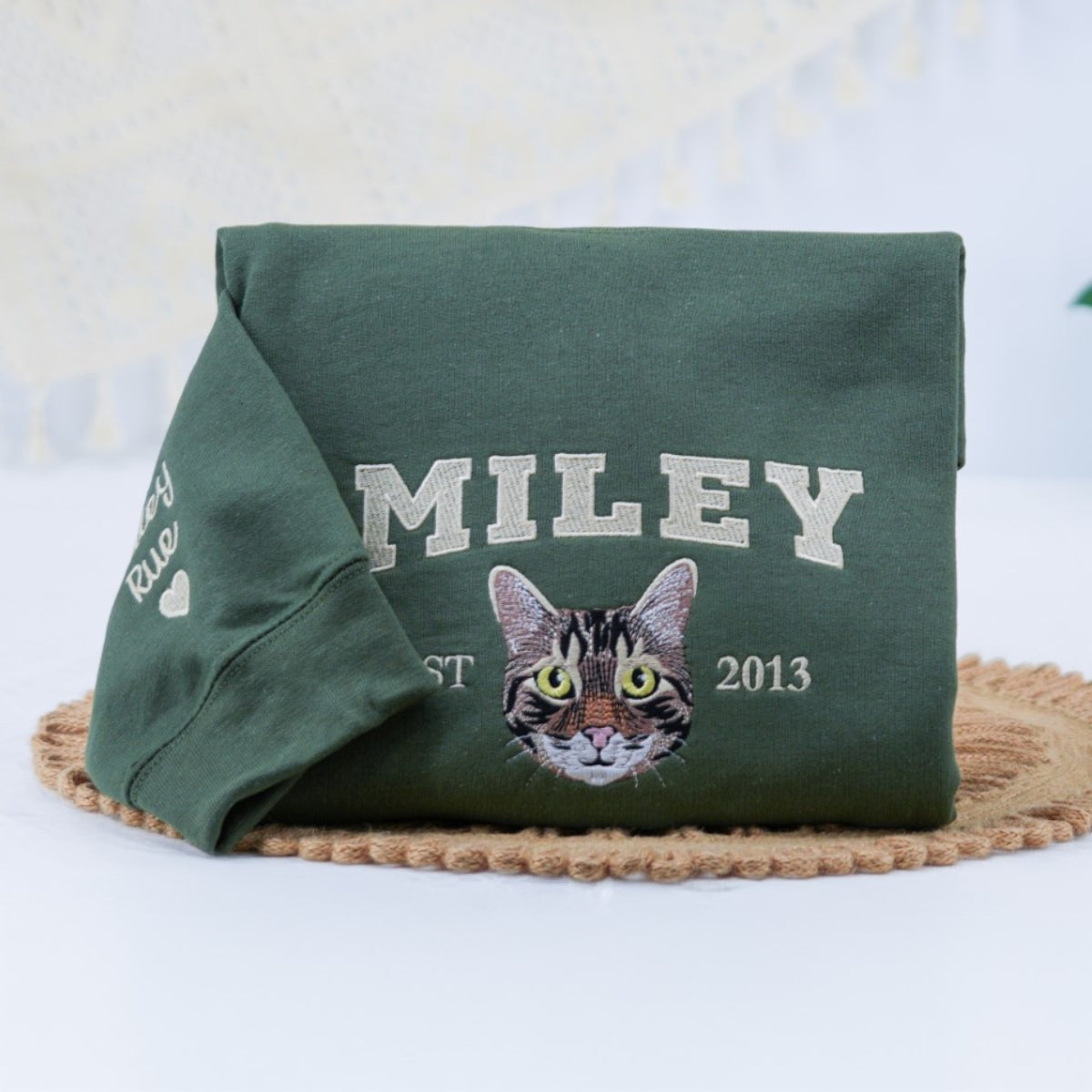 Cat Mom Custom Hoodies - Multi Pet Cat Face Embroidered Sweatshirts - Perfect Cat Lover Gift Ideas