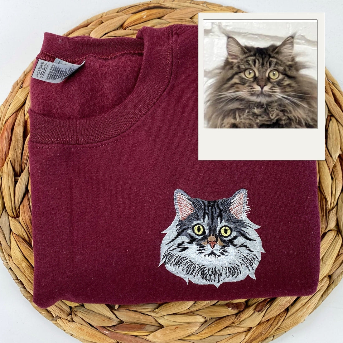 Cat Mom Hoodies Custom - Personalized Cat Portrait Embroidery Sweatshirts - Proud Cat Mama Gift
