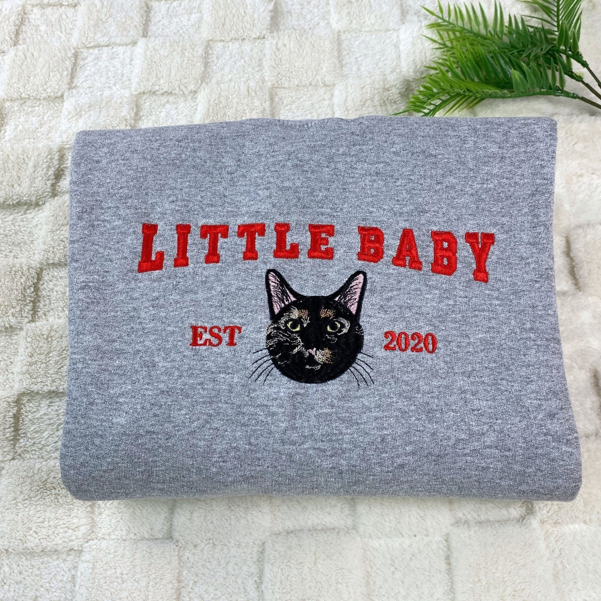Cat Name Embroidered Hoodies - Custom Pet Varsity Style Sweatshirts - Personalized Cat Parent Apparel