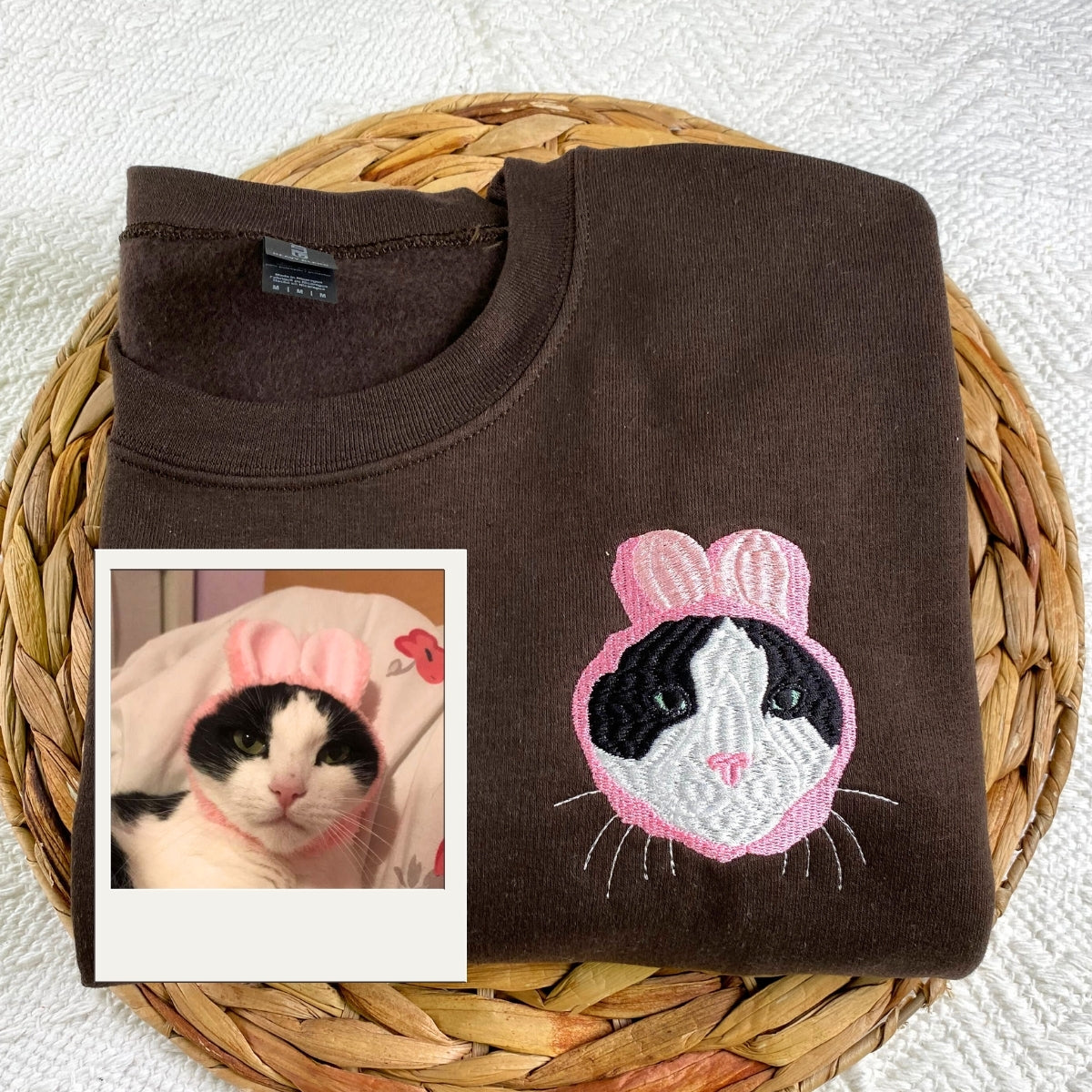 Cat Parent Hoodies - Custom Pet Face Embroidered Sweatshirts - Proud Cat Mom Dad Gift