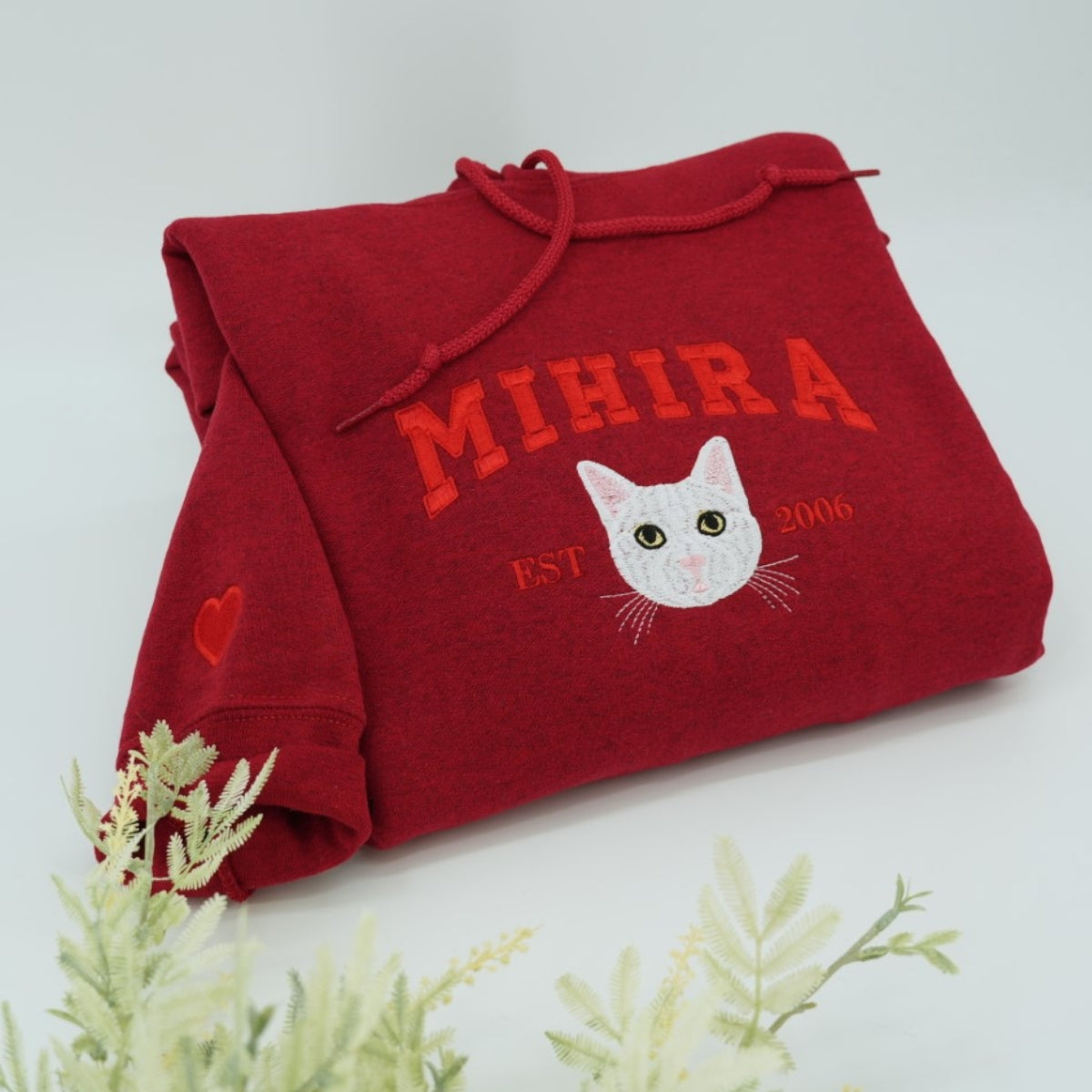 Cat Papa Custom Hoodies - Cat Dad Embroidered Sweatshirts - Perfect Father's Day Cat Lover Gift