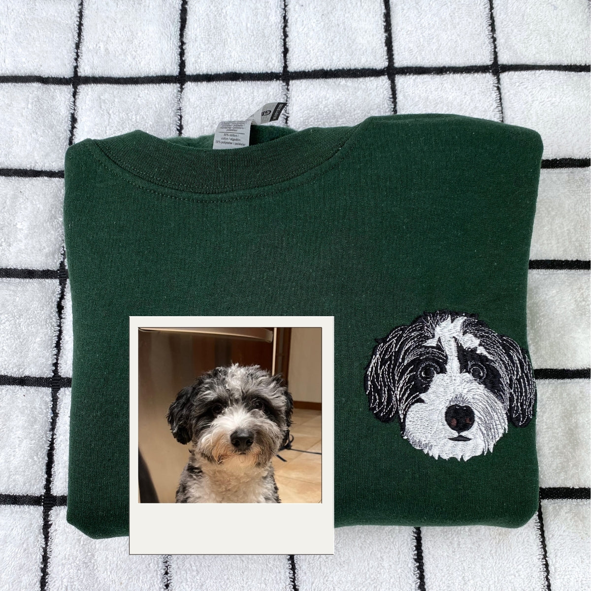 Custom Dog Mom Hoodies - Pet Portrait Embroidered Sweatshirts - Personalized Dog Lover Gift