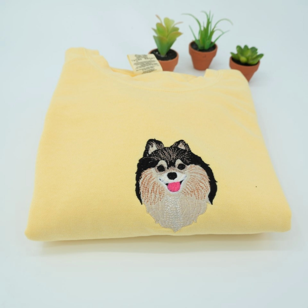 Custom Dog Portrait Hoodies - Personalized Dog Face Embroidered Sweatshirts - Dog Mom Dad Gift with Names & Paw Print