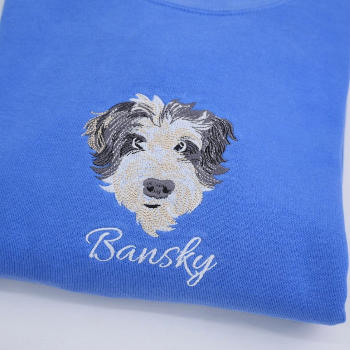 Custom Dog Portrait Sweatshirt with Names - Multi-Pet Embroidered - Personalized Dog Mom Gift