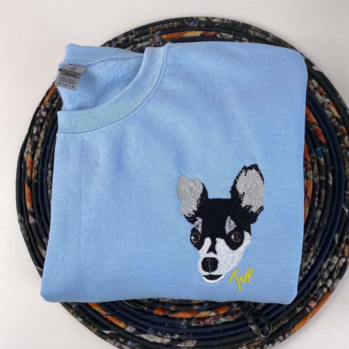 Custom Embroidery Dog Hoodies - Personalized Pet Portrait Sweatshirts - Premium Dog Mom Gift