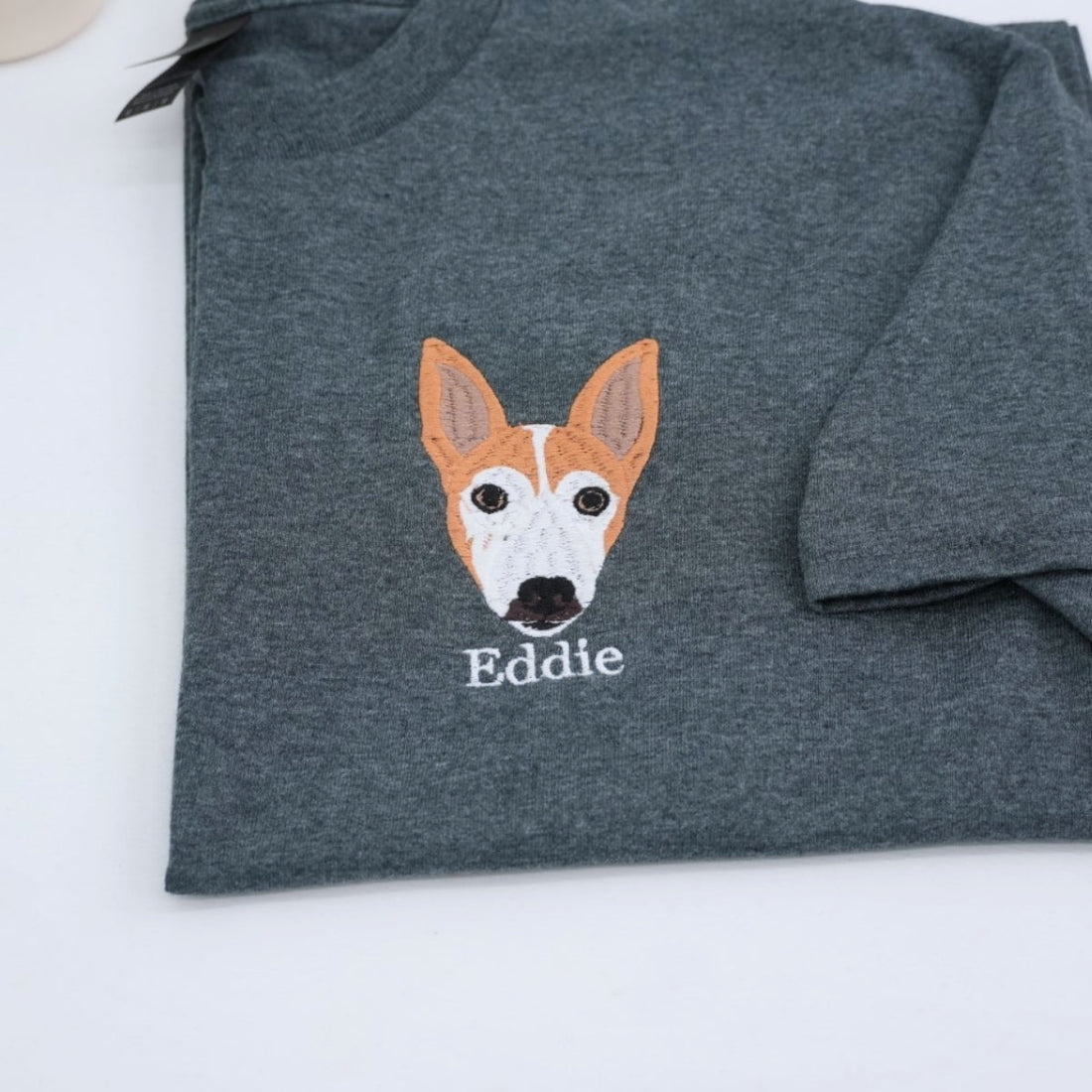 Custom Pet Name T-Shirts - Dog Lover Embroidered Shirts - Personalized Pet Parent Gift