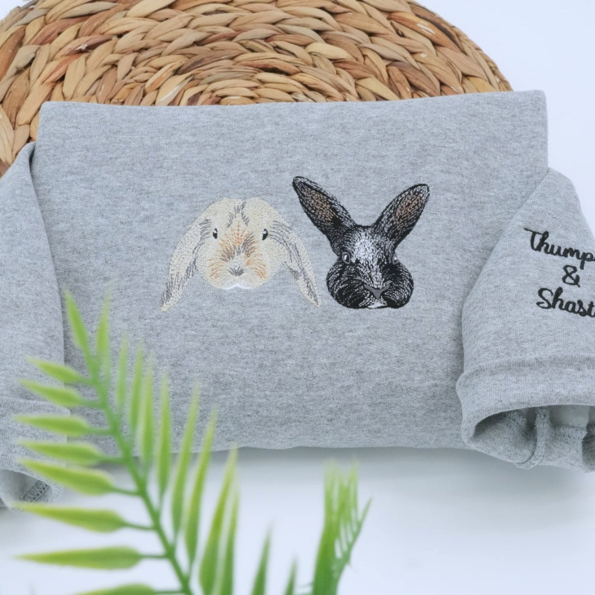 Custom Pet Portrait Hoodies - Any Pet Face Embroidered Sweatshirts - Personalized Pet Parent Gift