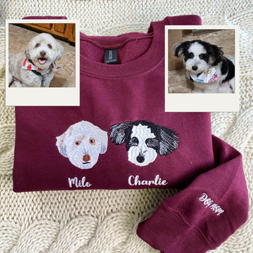 Dog Lover Gifts Custom Hoodies - Pet Mom Embroidered Sweatshirts - Perfect Dog Parent Gift