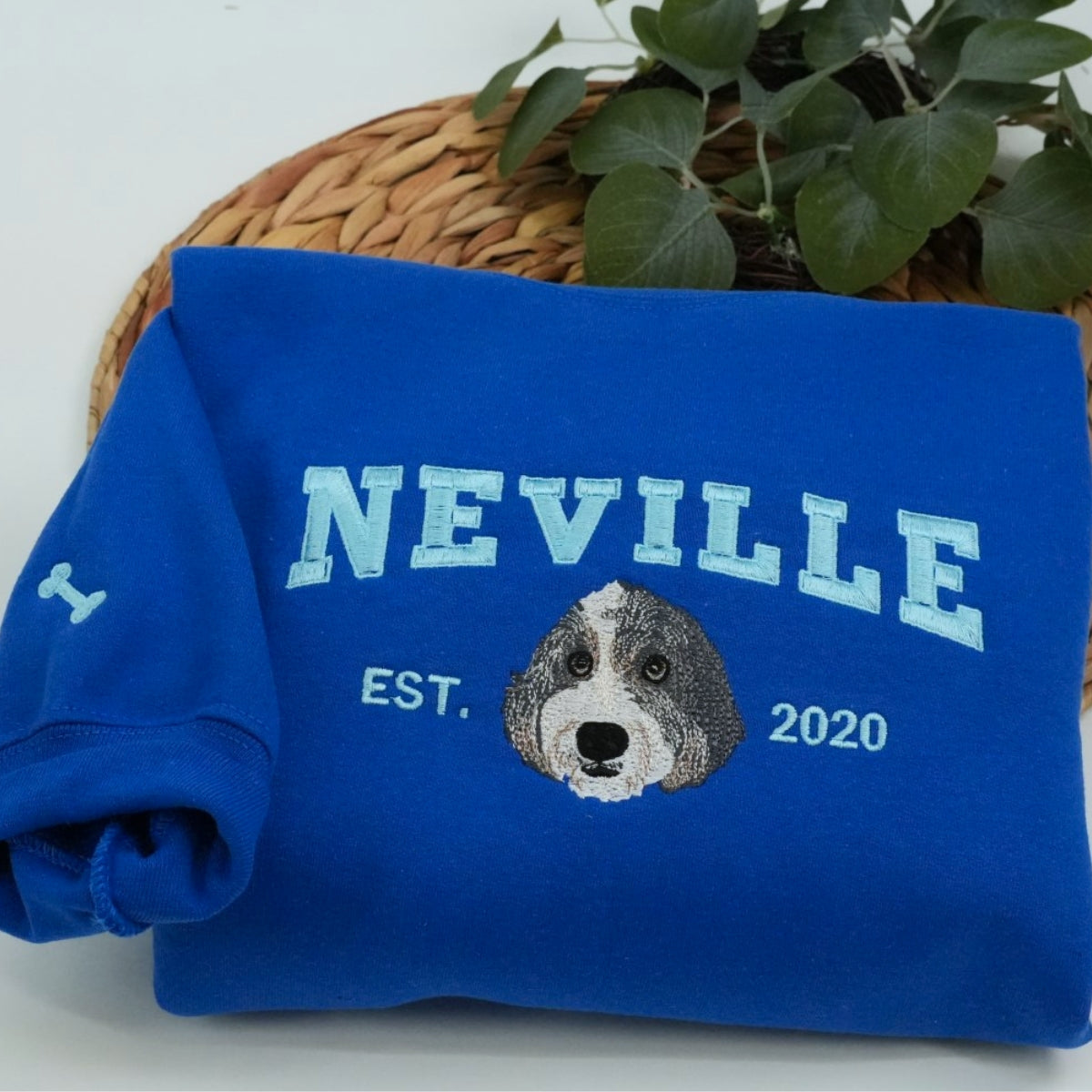 Dog Mom Custom Hoodies - Varsity Style Pet Portrait Embroidered Sweatshirts - Perfect Golden Retriever Gift