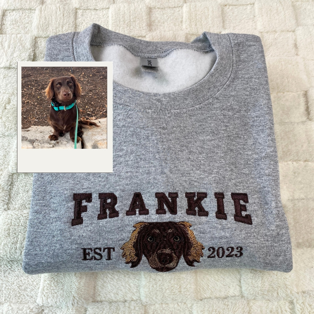 Dog Mom Hoodies - Custom Pet Parent Embroidered Sweatshirts - Personalized Dog Face Apparel for Pet Moms & Dads
