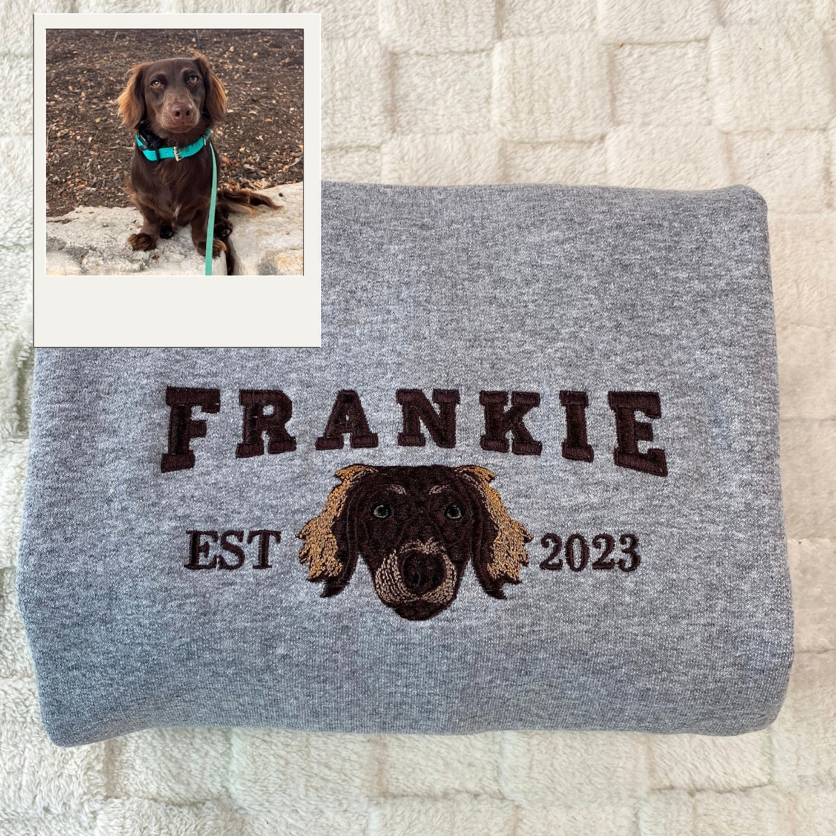 Dog Mom Hoodies - Custom Pet Parent Embroidered Sweatshirts - Personalized Dog Face Apparel for Pet Moms & Dads