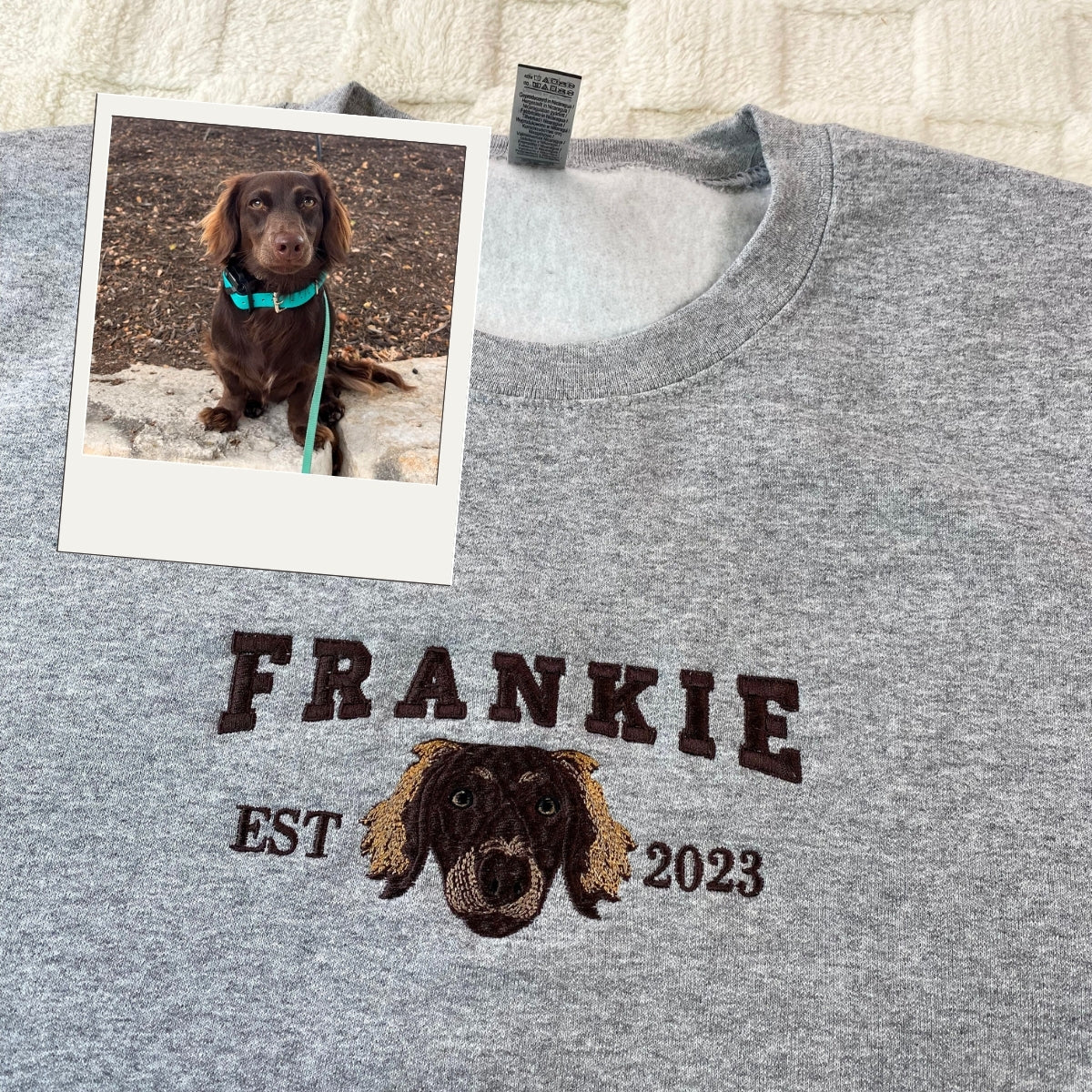 Dog Mom Hoodies - Custom Pet Parent Embroidered Sweatshirts - Personalized Dog Face Apparel for Pet Moms & Dads
