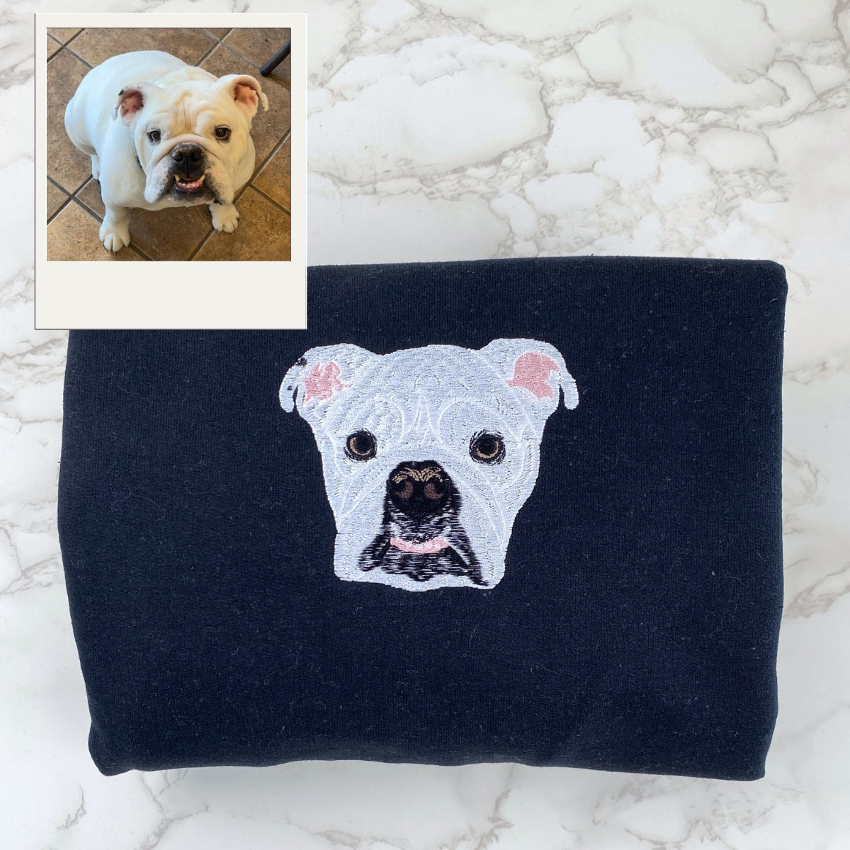 Personalized Dog Photo Hoodies - Custom Pet Name Embroidered Sweatshirts - Dog Owner Gift