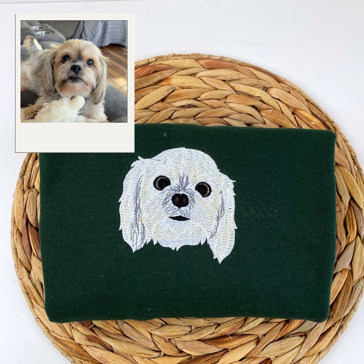 Pet Portrait Hoodies Custom - Dog Face Embroidered Sweatshirts - Personalized Pet Parent Gift