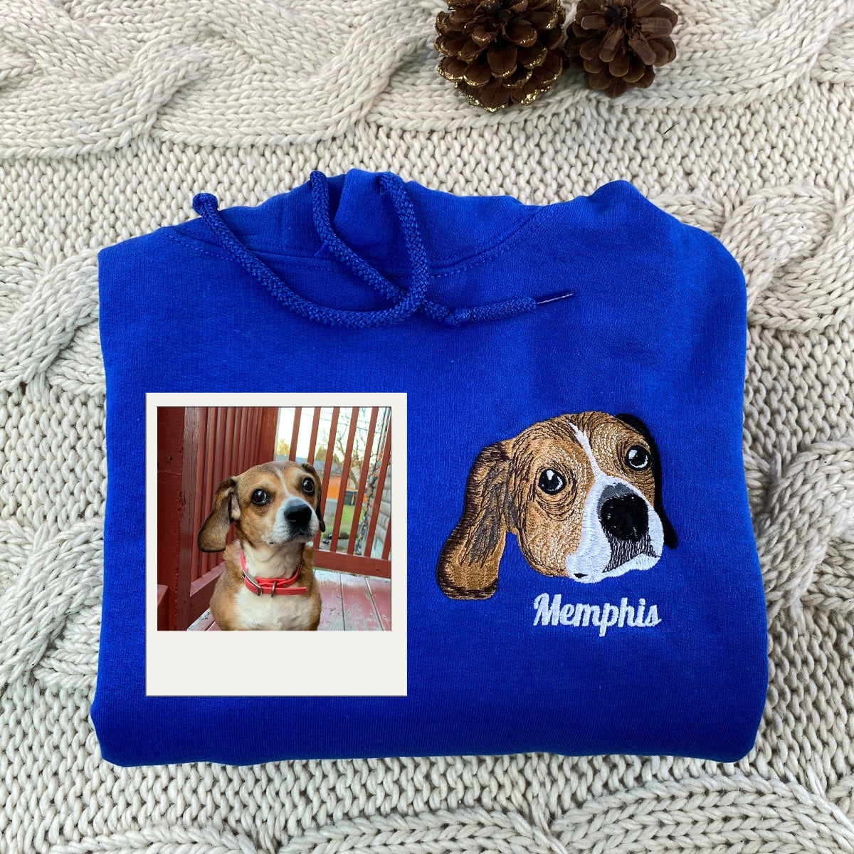 Pet Portrait Hoodies Custom - Dog Face Embroidered Sweatshirts - Personalized Pet Parent Gift